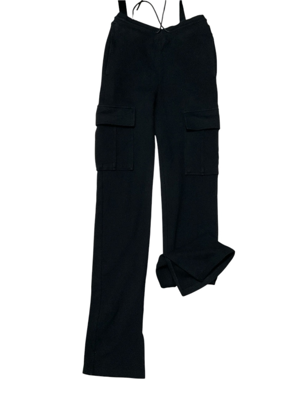 Black Cargo Jogger Pants with Drawstring Waist - Women - Picture 3 of 6